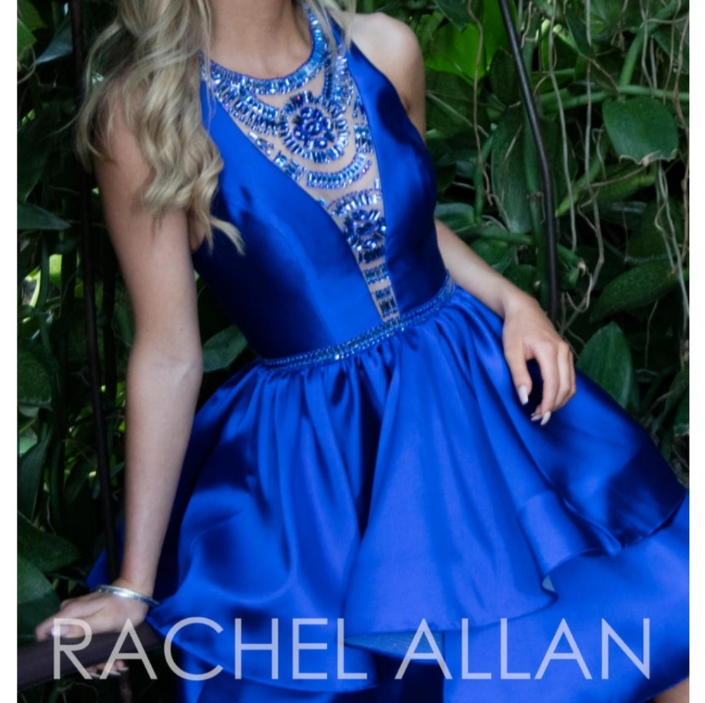 RACHEL ALLAN BLUE HOMECOMING DRESS